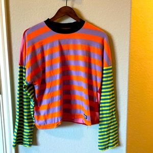Girls long sleeved tee multicolored